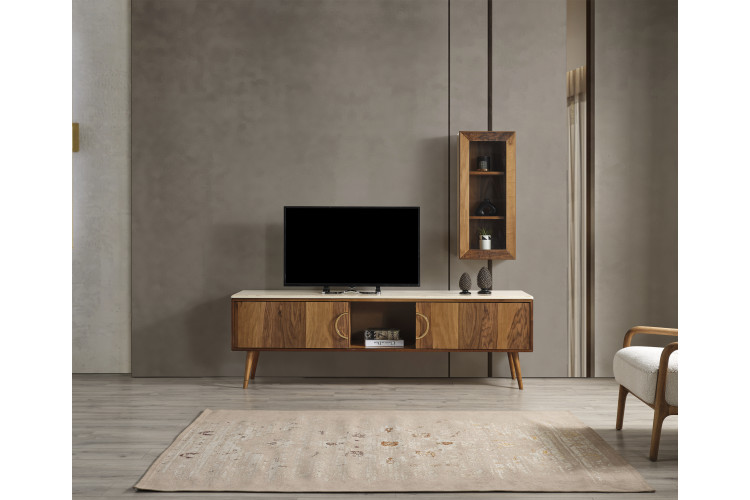 Assia Walnut Tv Unit - Enka Home - Enkahome -  Online Furniture Store Inegol Furniture