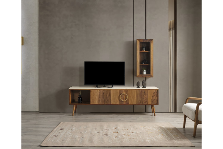 Assia Walnut Tv Unit - Enka Home - Enkahome -  Online Furniture Store Inegol Furniture