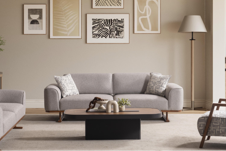 Calvesta Three Seater Sofa (With Mechanism) - Enka Home - Enkahome -  Online Furniture Store Inegol Furniture