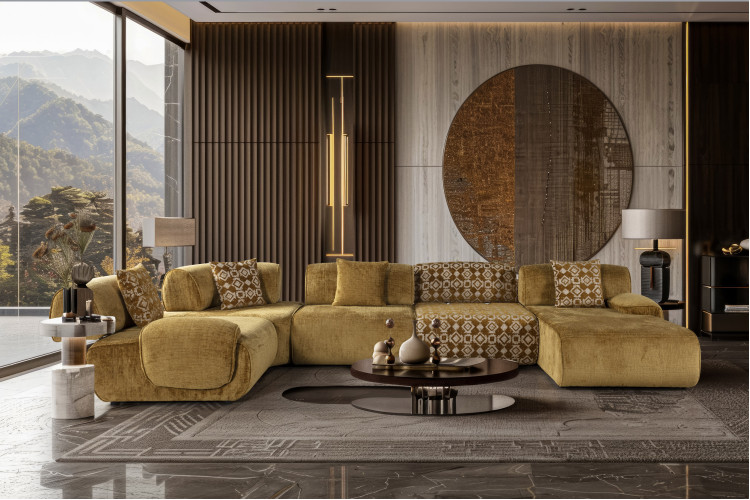 Camille Corner Sofa (300x390x170) - Enka Home - Enkahome -  Online Furniture Store Inegol Furniture