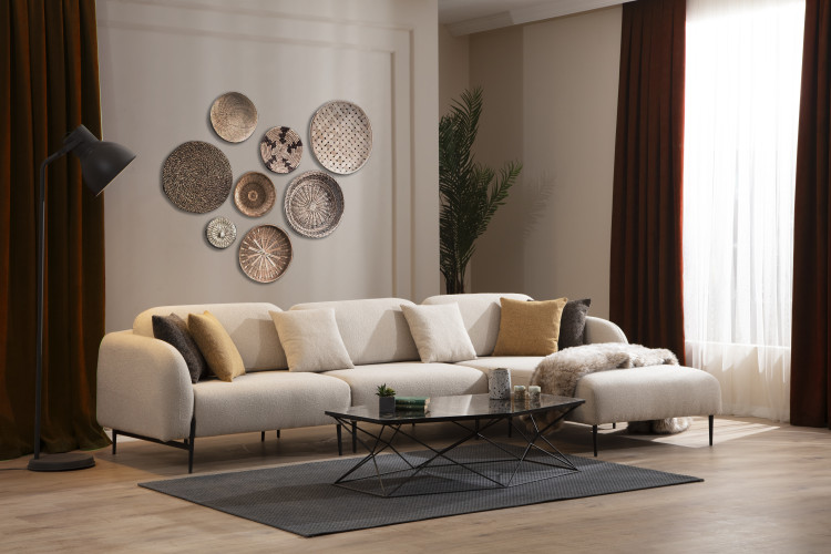 Capella Corner Sofa (280×180) - Enka Home - Enkahome -  Online Furniture Store Inegol Furniture
