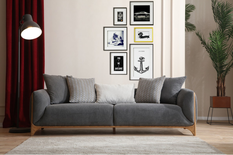 Carmen Grey Three Seater Sofa - Enka Home - Enkahome - Online Furniture Store Inegol Furniture Carmen Grey Three Seater Sofa - Enka Home - Enkahome - Online Furniture Store Inegol Furniture
