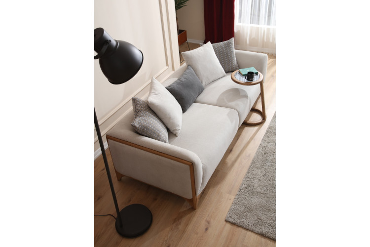 Carmen Cream Three Seater Sofa - Enka Home - Enkahome -  Online Furniture Store Inegol Furniture