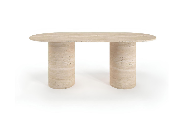 Dante Travertine Table - Enka Home - Enkahome -  Online Furniture Store Inegol Furniture