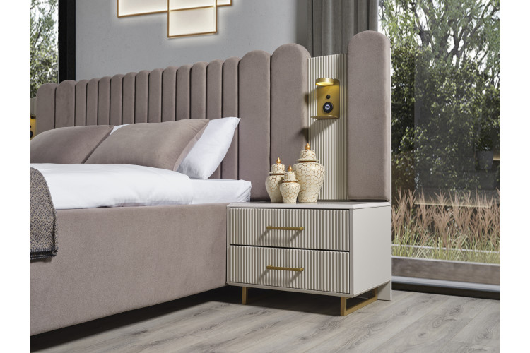 Gold Lensi Nightstand - Enka Home - Enkahome - Online Furniture Store Inegol Furniture Gold Lensi Nightstand - Enka Home - Enkahome - Online Furniture Store Inegol Furniture