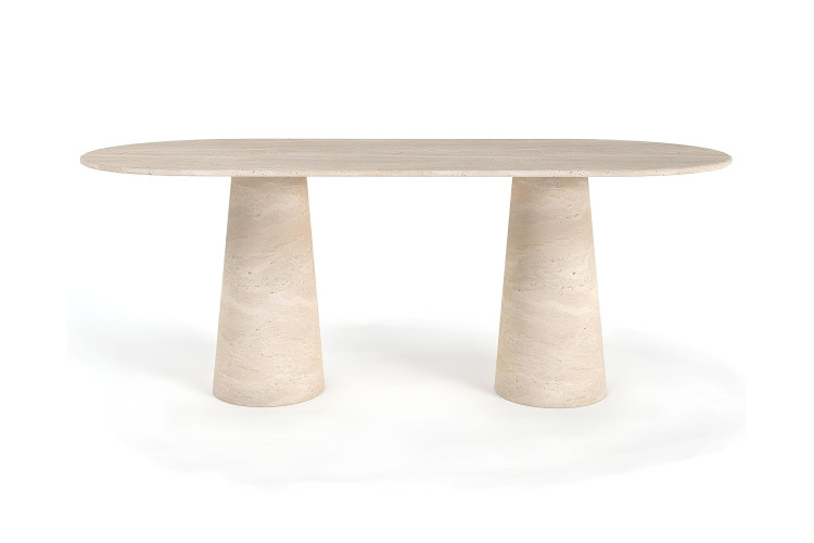Liya Travertine Table - Enka Home - Enkahome -  Online Furniture Store Inegol Furniture