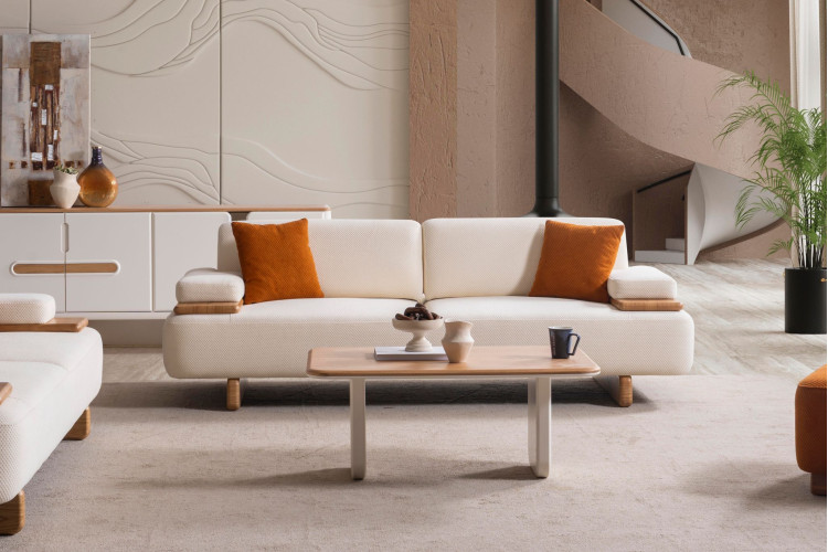 Marnis Oak Three Seater Sofa - Enka Home - Enkahome - Online Furniture Store Inegol Furniture Marnis Oak Three Seater Sofa - Enka Home - Enkahome - Online Furniture Store Inegol Furniture