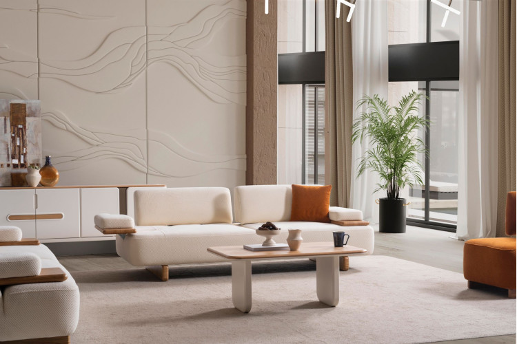 Marnis Oak Three Seater Sofa - Enka Home - Enkahome - Online Furniture Store Inegol Furniture Marnis Oak Three Seater Sofa - Enka Home - Enkahome - Online Furniture Store Inegol Furniture