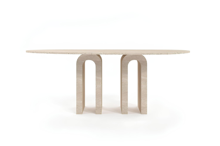 Swiss Travertine Table - Enka Home - Enkahome -  Online Furniture Store Inegol Furniture