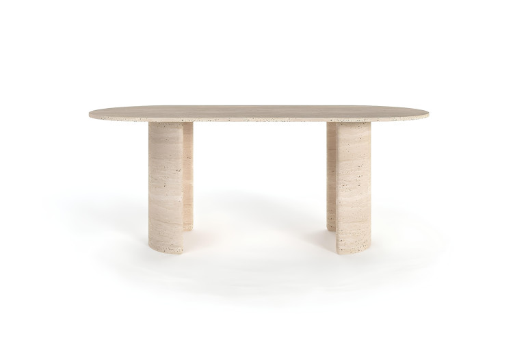 Zegna Travertine Table - Enka Home - Enkahome -  Online Furniture Store Inegol Furniture