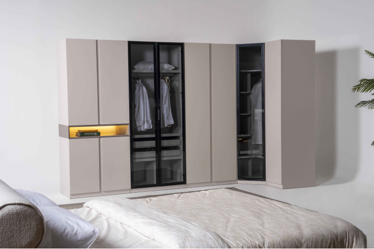 Bambu Six Door Wardrobe - Enka Home - Enkahome -  Online Furniture Store Inegol Furniture