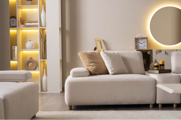 Beliz Four Seater Sofa with Wooden Module and Puff - Enka Home - Enkahome - Online Furniture Store Inegol Furniture Beliz Four Seater Sofa with Wooden Module and Puff - Enka Home - Enkahome - Online Furniture Store Inegol Furniture