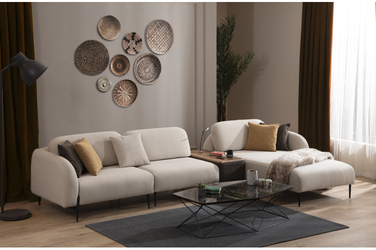 Capella Corner Wooden Module Sofa (320×180) - Enka Home - Enkahome -  Online Furniture Store Inegol Furniture