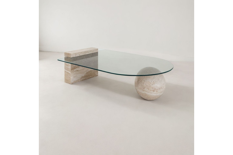 Celenta Travertine Coffee Table - Enka Home - Enkahome -  Online Furniture Store Inegol Furniture