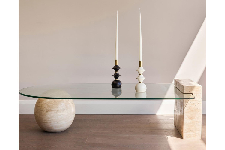 Celenta Travertine Coffee Table - Enka Home - Enkahome -  Online Furniture Store Inegol Furniture