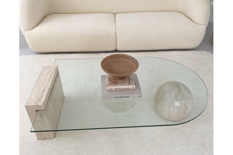 Celenta Travertine Coffee Table - Enka Home - Enkahome -  Online Furniture Store Inegol Furniture