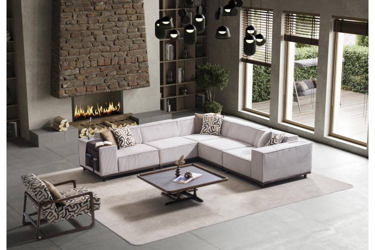 Evra Corner Sofa Set (290x290) - Enka Home - Enkahome -  Online Furniture Store Inegol Furniture