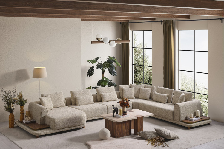 Likya Corner Sofa (445*315) - Enka Home - Enkahome -  Online Furniture Store Inegol Furniture