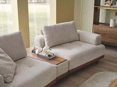 Tilia Dreisitzer-Sofa mit Holzmodul